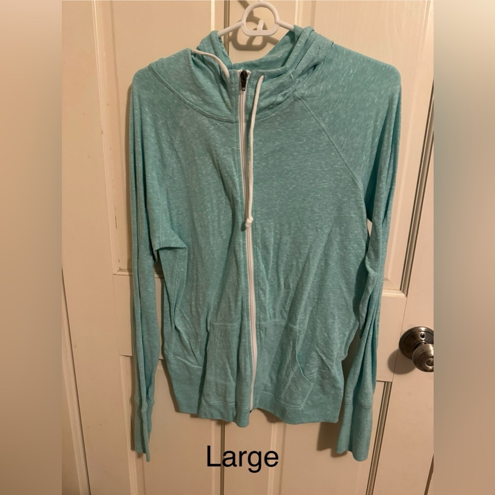 Teal Zip-Up Hoodie
